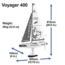 Load image into Gallery viewer, PLAYSTEM Voyager 400 RC Controlled Wind Powered Sailboat in Blue - 26" Tall
