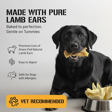 Load image into Gallery viewer, Dog Chits Lamb Ears for Dogs – 100% Natural Baked Lamb Ear Dog Treats – Grain-Free, High Protein, Lower Fat Training Chews – Dental Health &amp; Joint Support – for Large, Medium Dogs – 25 Pack
