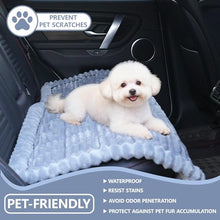 Load image into Gallery viewer, Dog Car Seat Waterproof Bed Cover Non-Slip Car Back Seat Soft and Comfortabl Pet Bed Mat Car Blanket for Travel Backseat Extender Seat Covers Dog Bed for Cars Trucks and SUVs (Light Grey 23.6” x 51”)
