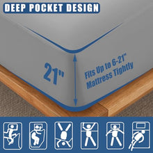 Load image into Gallery viewer, Waterproof Mattress Protector King Size, 2 Pack Breathable Mattress Cover, Fitted Deep Pocket Mattress Pad Cover Stretches up to 21 Inches, Soft Noiseless Bed Cover
