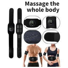 Load image into Gallery viewer, Muscle Fitness AB Belt, 12 Modes &amp; 19 Intensity, Firming &amp; Strengthening Workout Equipment for Abs, Arms, Suitable for Fitness Enthusiasts (Black 2pcs)
