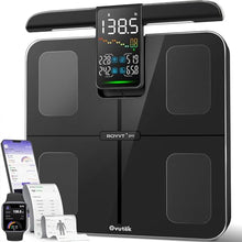 Load image into Gallery viewer, Ovutek Smart Scale for Body Weight: 8-Electrode 57 Measurements Professional Body Composition Analyzer - 500lb Accurate Bathroom Digital Weight Scale with BMI, Body Fat, Muscle Mass 5.3″ Color Display
