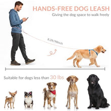 Load image into Gallery viewer, Léwind 8.2ft Hands Free Dog Leash,Versatile Waist &amp; Crossbody Lead for Medium Dogs,Waterproof &amp; Adjustable for Running Jogging Walking, 360° Swivel Metal Buckle (Pink)
