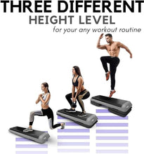 Load image into Gallery viewer, Yes4All Adjustable Workout Aerobic Exercise Step Platform - Gray Black
