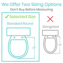 Load image into Gallery viewer, Vive Raised Toilet Seat Riser for Seniors (with Handles) - Handicap Rail Grab Bar Seat for Over Toilet
