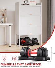 Load image into Gallery viewer, Fit Sir Adjustable Dumbbell Set, 10-in-1 25LB Ajustable Dumbbells with Safe Locking System, Enclosed Storage Tray, 1 Sec Fast Adjustment, Comfortable Non-Slip Textured Grip, Suitable for Home Gym Workouts Men and Women
