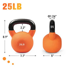 Load image into Gallery viewer, RitFit Neoprene Coated Kettlebell Weight Set, Solid Cast Iron
