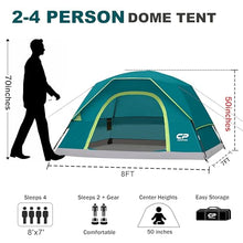 Load image into Gallery viewer, CAMPROS CP Tents for Camping 2/4/6 Person, Waterproof Windproof Dome Tent
