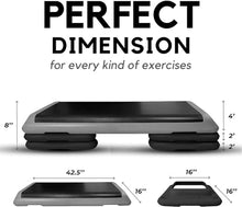 Load image into Gallery viewer, Yes4All Adjustable Workout Aerobic Exercise Step Platform - Gray Black
