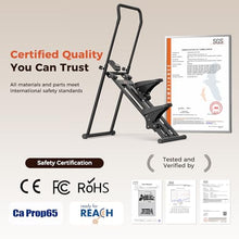 Load image into Gallery viewer, Sportneer Foldable Stair Stepper for Home Gym, Adjustable Resistance, Vertical Climber with Handlebar
