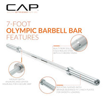 Load image into Gallery viewer, CAP Barbell Olympic Bar, Bronze Bushings, Chrome, 51.75'' (New Version)
