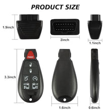 Load image into Gallery viewer, Keyless Entry Remote Key Fob Kit for Dodge Grand Caravan Chrysler Town and Country 2008 2009 2010 2011 2012 2014 2014 2015 2016, 7bottons, FCC ID: M3N5WY783X, IYZ-C01C, Smart Key Fob Replacement
