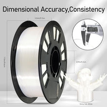 Load image into Gallery viewer, DO3D Silk White PLA Satin Shiny 3D Printer Filament, 1.75mm Diameter 1kg Spool 2.2lbs for FDM 3D Printers
