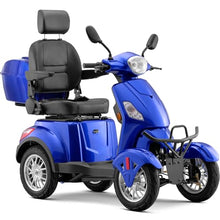Load image into Gallery viewer, Super Large Electric 4 Wheel Mobility Scooters, Heavy Duty 800W Wheelchair Device, 25 Miles Long Range, All Terrain Mobility Scooter，Speed Adjust, Remote Key,Receive Ready to Ride (Blue)
