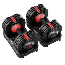 Load image into Gallery viewer, Upgraded Adjustable Dumbbells Set 25 lbs, 9 Weights Dumbbell Set
