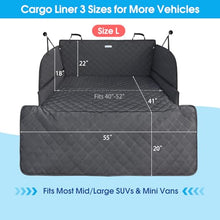 Load image into Gallery viewer, ALLANSING SUV Cargo Liner for Dogs - Heavy-Duty 900D Oxford Waterproof Pet Cargo Protector with 3-Sided Zippered All-Round Protection &amp; TPU Suction Cups, Fits Midsize &amp; Large SUVs and Minivans
