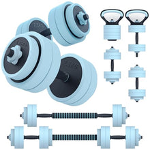 Load image into Gallery viewer, PASYOU Adjustable Dumbbell Set, 45lbs Free Weight Set with Connector, 5 in 1 Weight Set Used as Kettlebells, Barbell, Push up Stand, Fitness Exercises for Home Gym Suitable Men/Women
