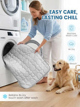 Load image into Gallery viewer, Mora Pets Dog Cooling Mat Pet Cooling Pad for Dogs &amp; Cats Q-Max>0.5, Breathable Washable Self Cool Dog Mat for Indoor Floors, Crate, Sofa &amp; Outdoor Use, Non Gel Summer Ice Silk Cold Pad Medium 36x27
