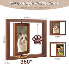 Load image into Gallery viewer, Ricalin Dog Memorial Gifts for Loss of Dog, Rotating Wooden Picture Frame
