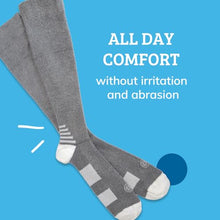 Load image into Gallery viewer, Doctor's Choice Soft Cozy Compression Socks W/Grippers, Over-The-Calf, Men's, X-Large, Grey
