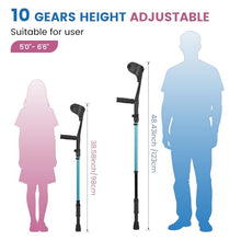 Load image into Gallery viewer, Ergonomic Forearm Crutches Spring Assist Crutches for Adults,Comfortable and Height Adjustable
