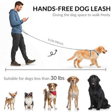 Load image into Gallery viewer, Léwind 8.2ft Hands Free Dog Leash,Versatile Waist &amp; Crossbody Lead for Medium Dogs,Waterproof &amp; Adjustable for Running Jogging Walking, 360° Swivel Metal Buckle (Black)
