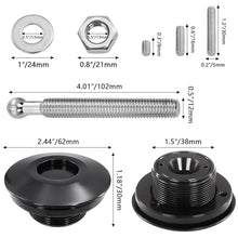 Load image into Gallery viewer, Doaho Packs of 2 Quick Release Hood Latch 2.44" Universal Aluminum Hood Pins Kit for Car Truck Racing Aftermarket Security Locking Clip Fasteners - Black

