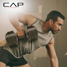 Load image into Gallery viewer, CAP Barbell 55 lb Pair of Adjustable Dumbbells with Full Rotation Black Handle
