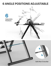 Load image into Gallery viewer, YOLEO Gravity Heavy Duty Inversion Table with Headrest &amp; Adjustable Protective Belt Back Stretcher Machine for Pain Relief Therapy (Black)
