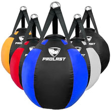 Load image into Gallery viewer, PROLAST Wrecking Ball Heavy Punching Bag for Adults, Hook and Uppercut, Body Snatcher, Boxing, MMA, Muay Thai Training Equipment, Unfilled, 65 lbs, Rhino Blue
