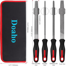Load image into Gallery viewer, 19Pcs Metal File Set,Files Tool Kit for Woodworking with Needle File,Flat,Round,Half-Round,Triangle Shapes,Brush &amp; Carry Case for Sharpening,Wood and Steel Deburring,Craft
