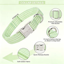 Load image into Gallery viewer, ARING PET Cute Dog Collar for Puppy Small Medium Large Dogs-Green Stripe S
