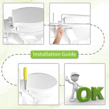 Load image into Gallery viewer, Aünsffer Raised 2.91'' Toilet Seat Elongated, Toilet Seat Riser for Elderly, Soft Close &amp; Quick Release, Oblong 18.5inch Compatible Size, PP Material, 2 Years Support
