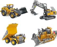 Load image into Gallery viewer, ADTHLIER Remote Control Excavator (11-Channel), Dump Truck, Bulldozer, Loader (9-Channel)4-Pack
