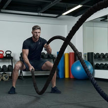 Load image into Gallery viewer, Battle Rope for Home Gym Workout - 1.5 Inch 30ft Heavy Weighted Training Exercise Ropes Fitness Equipment with Sleeve and Anchor Strap Kit for Outdoor Working Out
