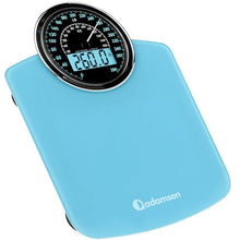 Load image into Gallery viewer, Adamson Hybrid 2-in-1 Analog &amp; Digital Weighing Scale for Body Weight up to 400lbs - Thick Tempered Glass - Extra Large Display - Easy to Read Digital Bathroom Scale - New - Light Blue
