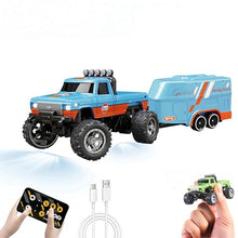 Load image into Gallery viewer, Remote Control Monster Truck with Trailer, 2.4Ghz &amp; APP Remote Control, Rechargeable Alloy Shell
