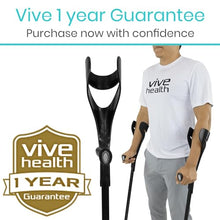 Load image into Gallery viewer, Vive Forearm Crutches (Pair) - Adjustable, Lightweight Arm Crutches Forearm for Adults
