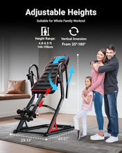 Load image into Gallery viewer, HARISON Inversion Table for Back Pain Relief - Decompression Back Stretcher, 350LBS Capacity Strength Training Inversion Equipment, Decompression Table with Safe Belt &amp; Comfortable Ankle Holders
