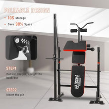Load image into Gallery viewer, Foldable 1500LBS 8 IN 1 Weight Bench Set with Rack, Leg Extension
