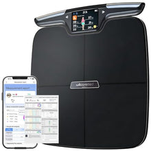 Load image into Gallery viewer, Witcaremed Smart Scale for Body Weight with BMI, Body Fat, Muscle Mass, 8 Electrode High Precision Bathroom Scale, Scale with App, 56 Body Composition Measurement (Black)
