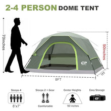 Load image into Gallery viewer, CAMPROS CP Tents for Camping 2/4/6 Person, Waterproof Windproof Dome Tent
