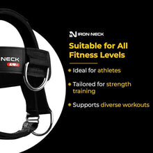 Load image into Gallery viewer, Iron Neck , Versatile Neck Exerciser, Strengthener and Trainer with Adjustable Head and Chin Strap, Portable Head Harness for Weight Lifting, Home and Gym Use | Bundle with Iron Neck Skull Cap
