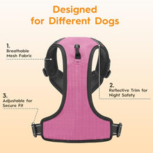 Load image into Gallery viewer, No Pull Dog Harness, No-Choke Soft Padded Reflective Dog Vest Harness with Front Clip &amp; Top Handle, 2 Quick-Release Buckles, Adjustable for Small Medium Large Dogs
