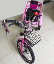 Load image into Gallery viewer, Folding Tricycle, Rickshaw trikes with Pedals,3 Wheels Bicycle with Back seat, Cruiser Bike for Hanging Out, Dual Brakes,
