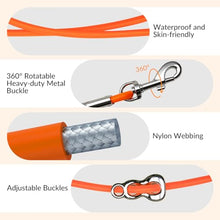 Load image into Gallery viewer, Léwind 8.2ft Hands Free Dog Leash,Versatile Waist &amp; Crossbody Lead for Medium Dogs,Waterproof &amp; Adjustable for Running Jogging Walking, 360° Swivel Metal Buckle (Orange)
