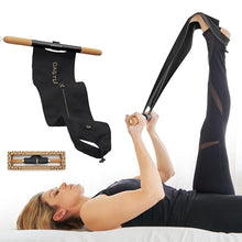 Load image into Gallery viewer, CastleFlexx Mobility and Full Body Strengthening Device | Non-Elastic Stretch Strap with Natural Premium Cork Handles for Stretching, Exercise, Physical Therapy, and Yoga
