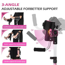 Load image into Gallery viewer, Dyna-Living Ergonomic Forearm Crutches for Adults -  Lightweight Aluminum Crutches with Adjustable Elbow Elastic Band

