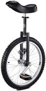 20" Adult Unicycle, Adjustable Height, Ergonomic Saddle, 150kg Load, Manganese Steel Frame, Perfect for Acrobatics & Balance Training