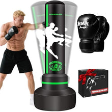 Load image into Gallery viewer, Freestanding Punching Bag with Gloves, 70'' Heavy Boxing Bag with Stand for Adult Teens, Standing Women Men Inflatable Kickboxing Bags for Beginners Training MMA Muay Thai Fitness

